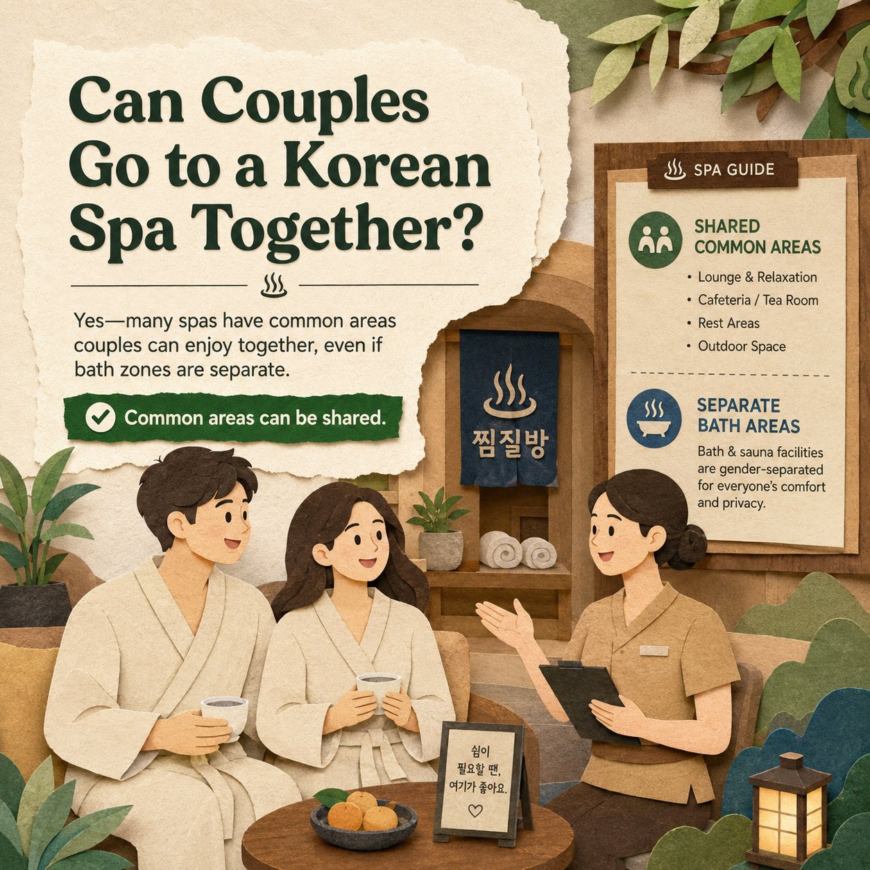 Two side-by-side treatment beds in a Seoul spa